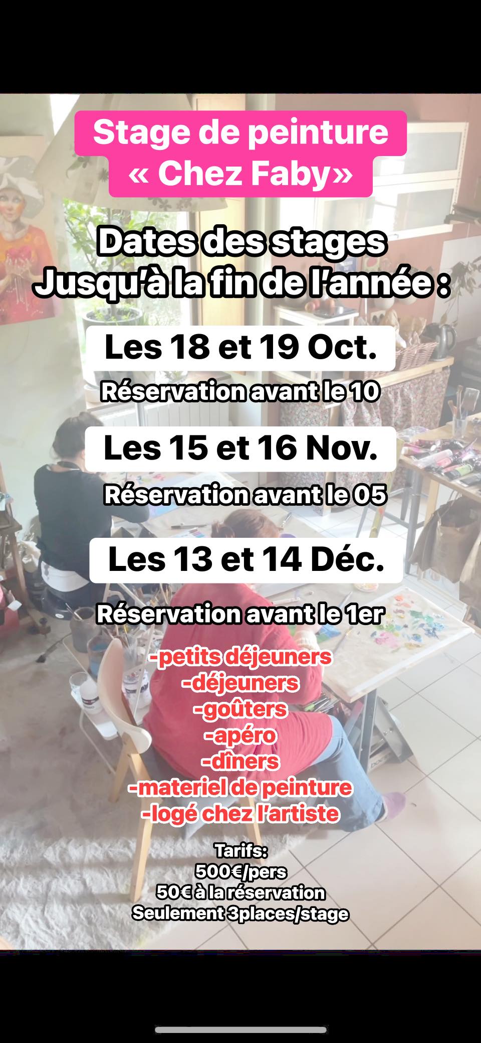 Stage de peinture « Chez Faby »